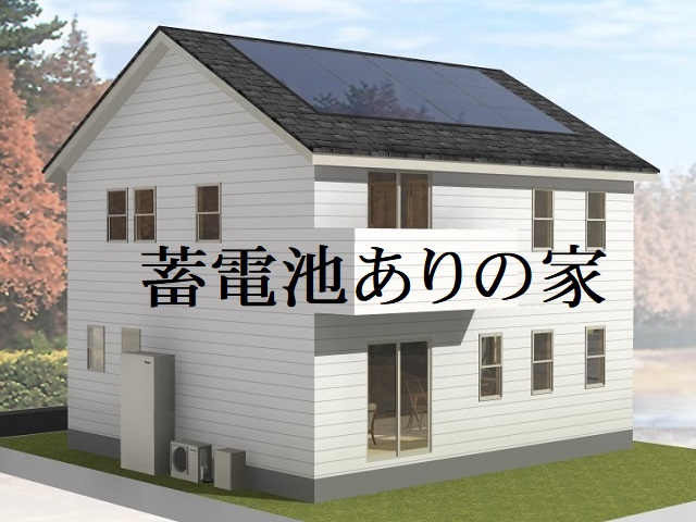 ZEH住宅 蓄電池ありシュミレーション